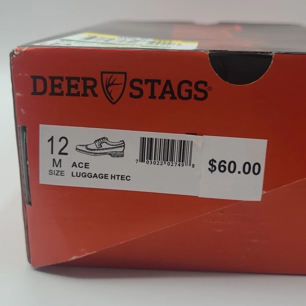 Deer Stags Boy's‎ Ace Brown Oxford Dress Shoes Size 12 New With Box MSRP $60